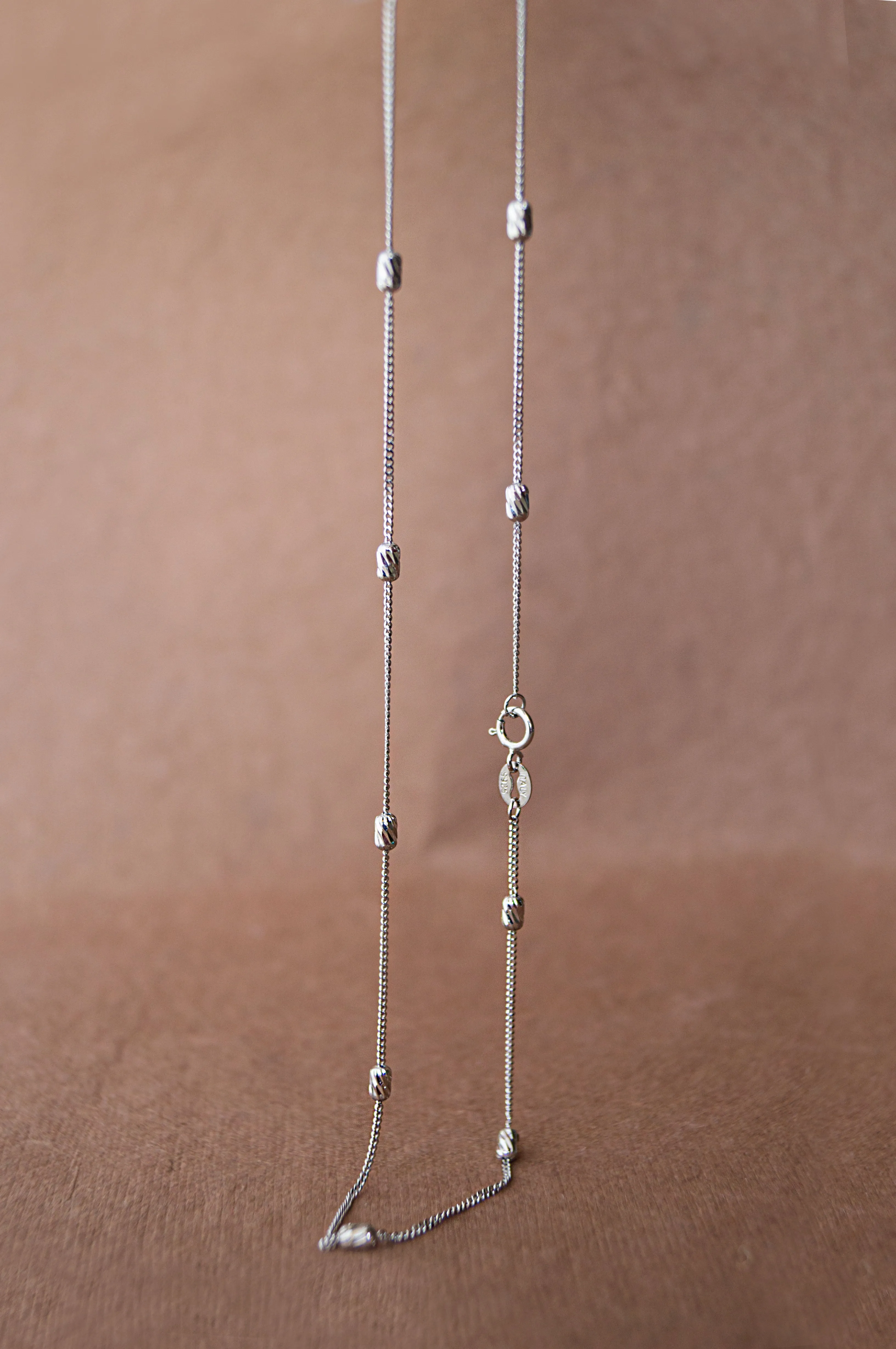 Dazzling Beads Sterling Silver Chain