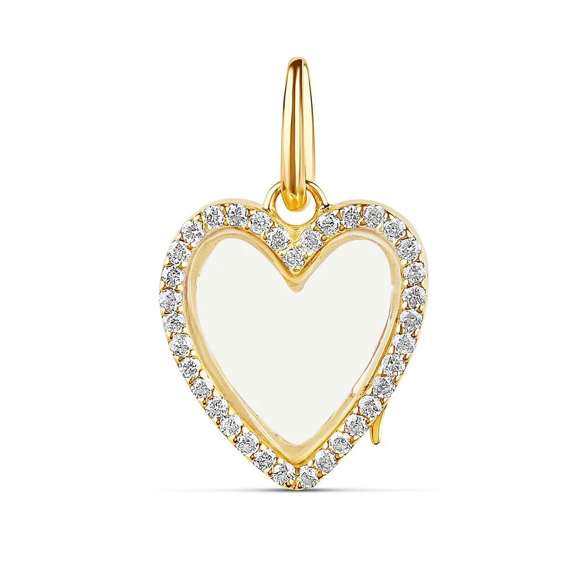 Diamond Glass Charm Locket