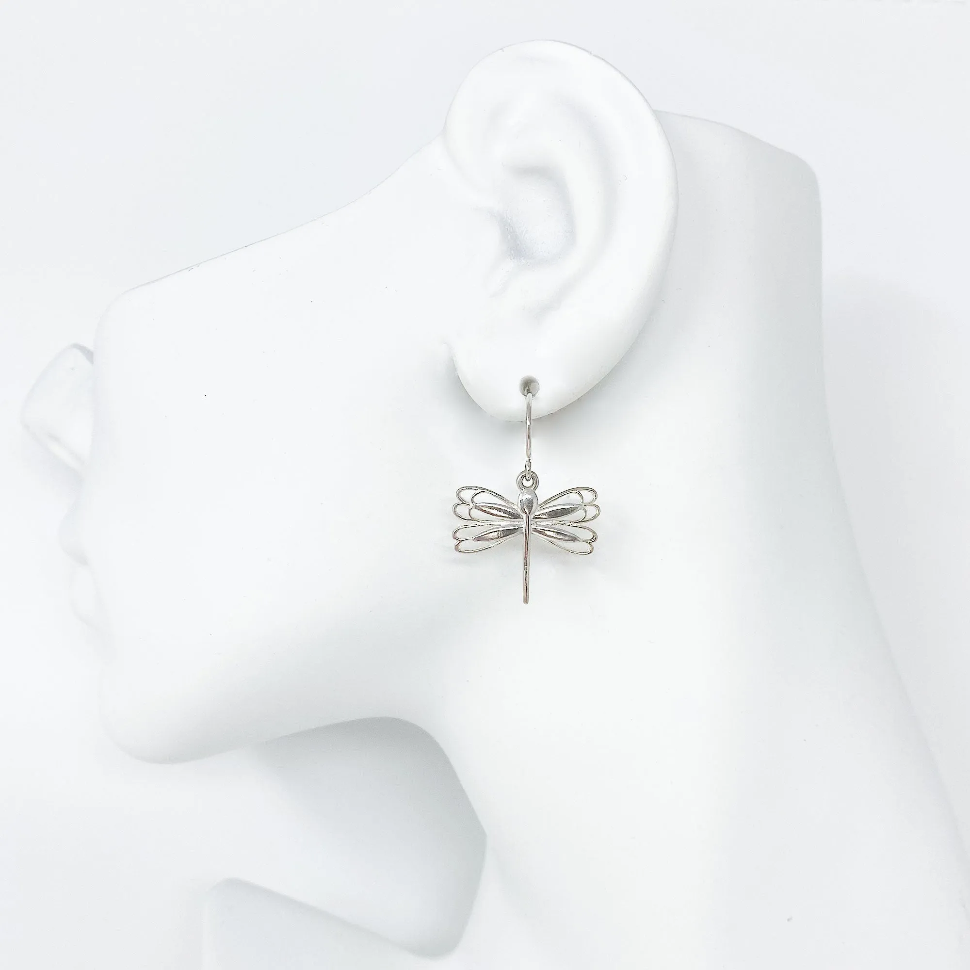 DRAGONFLY vintage sterling silver earrings