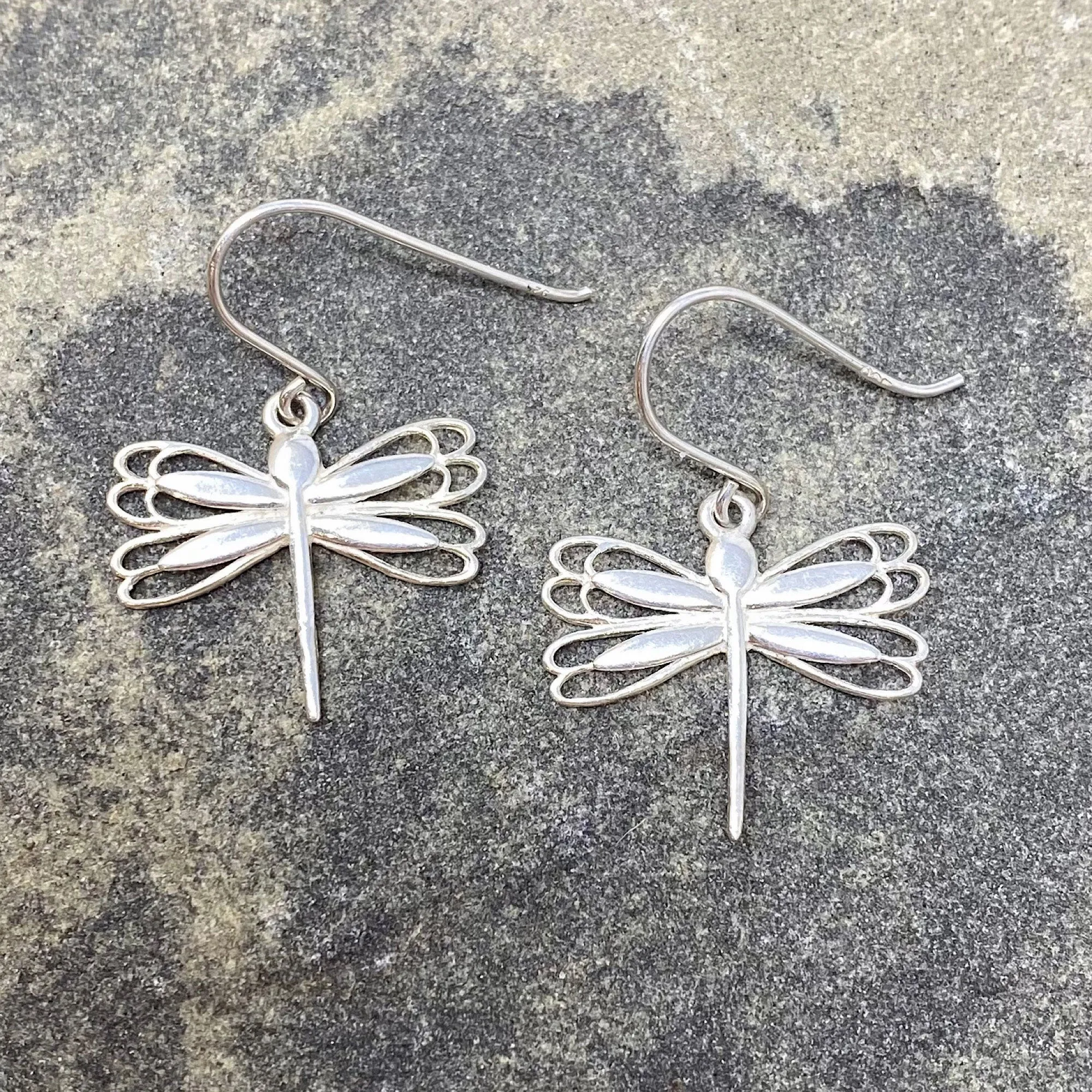 DRAGONFLY vintage sterling silver earrings