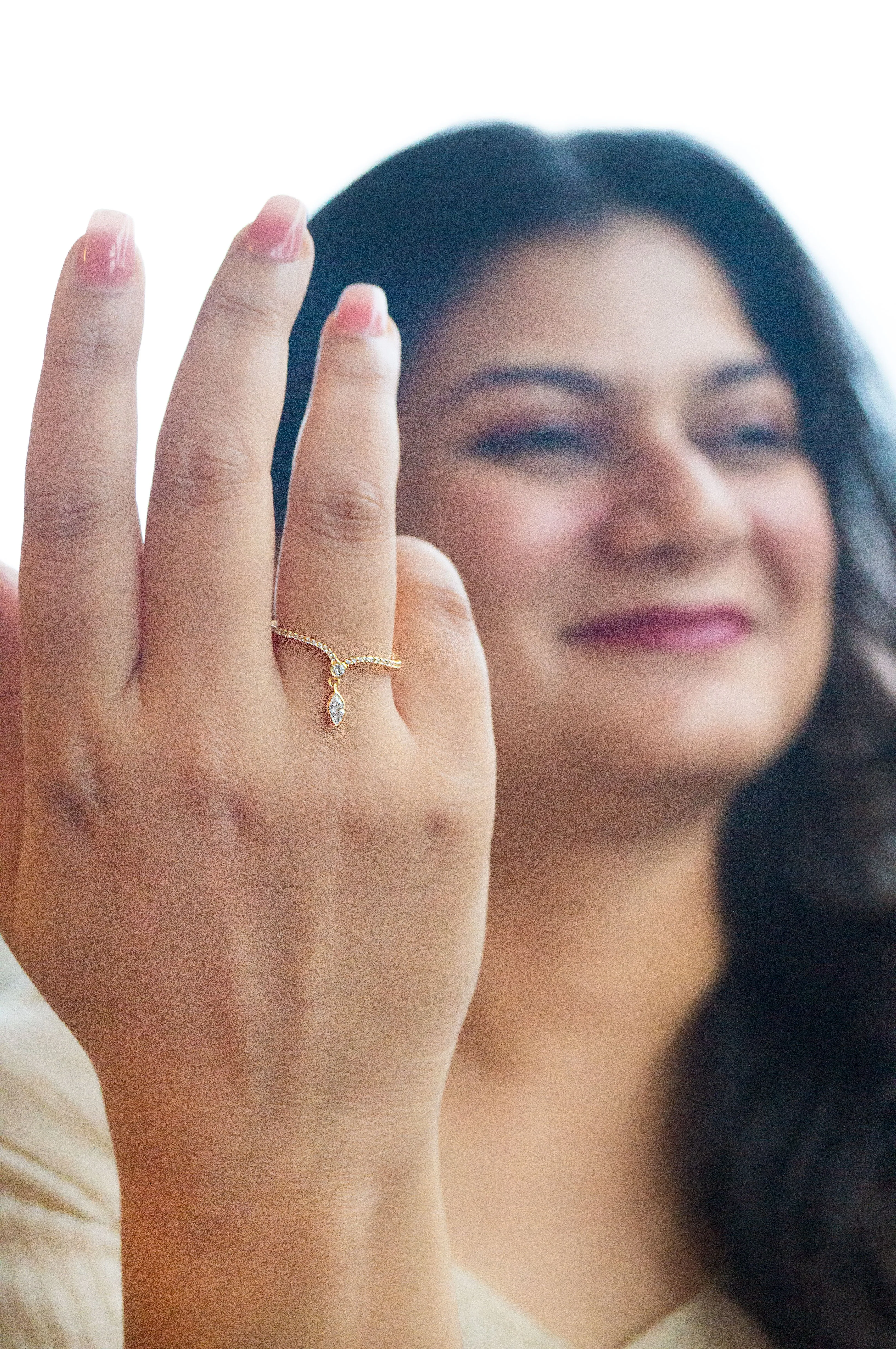 Elegantly Charming Rose Gold Plated Sterling Silver Adjustable Ring