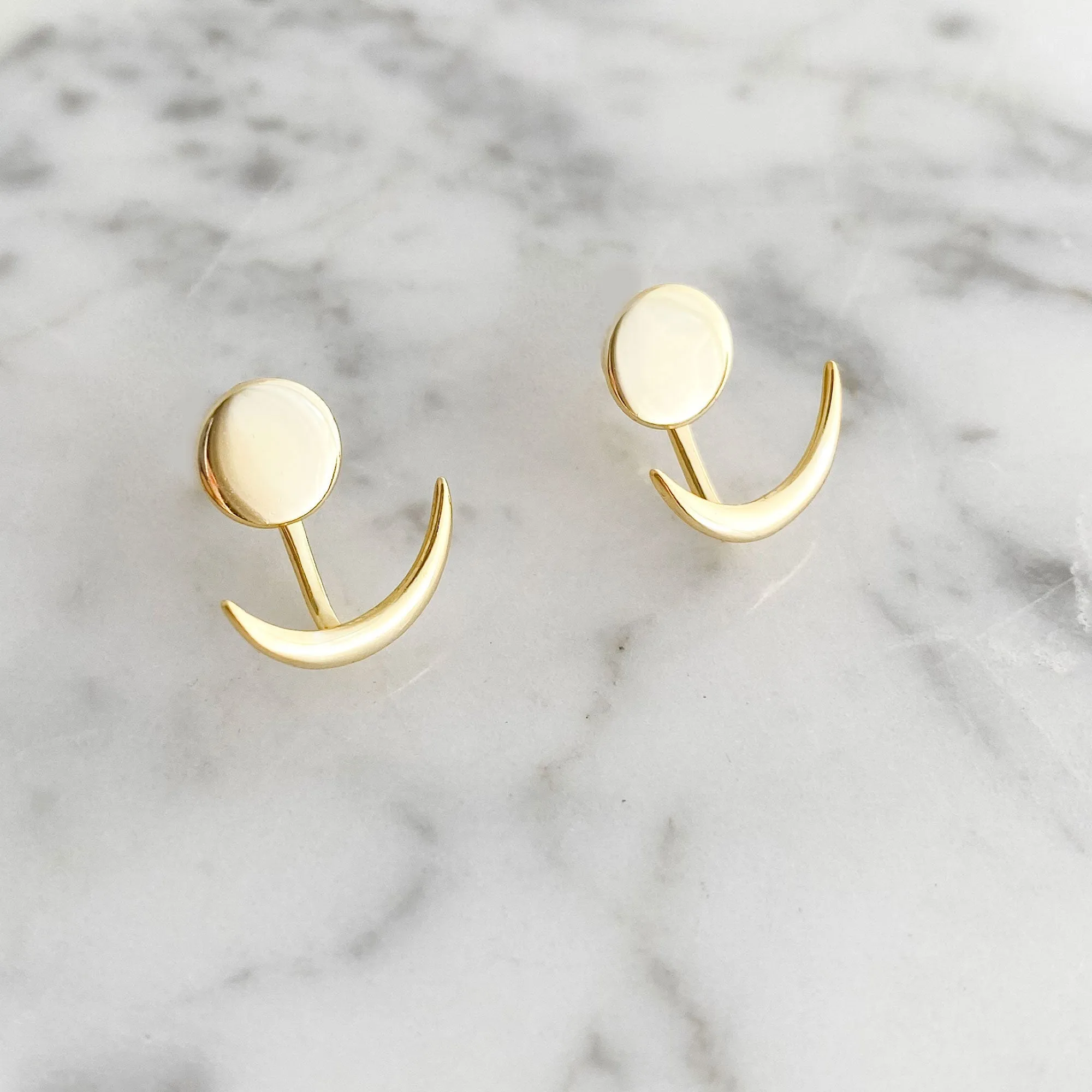 ELIZA 14kt gold plated jacket studs