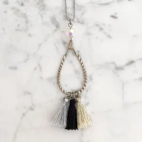 ERIKSON vintage charm tassel necklace