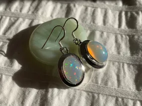 Ethiopian Welo Opal Ansley Earrings - Large Oval