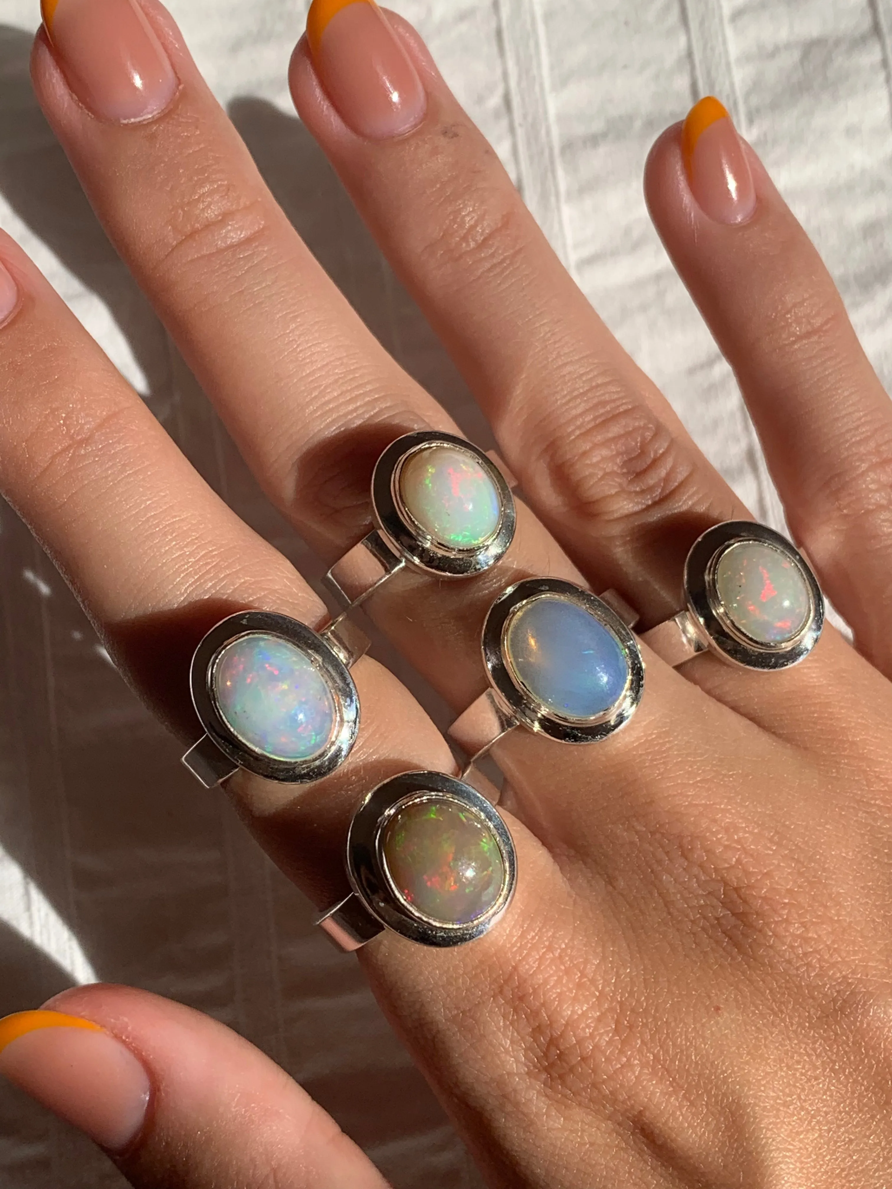 Ethiopian Welo Opal Ansley Ring - Medium Oval