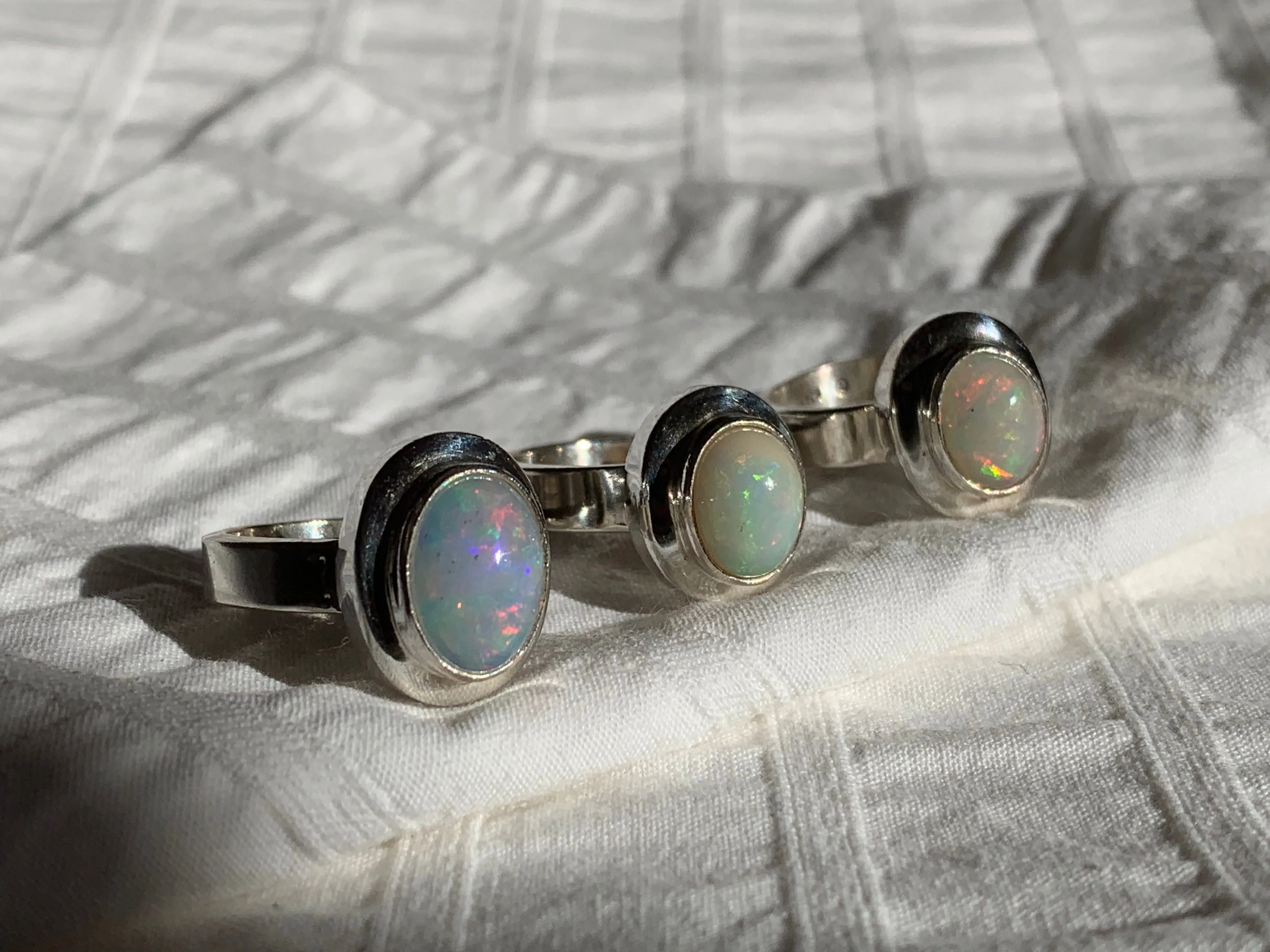 Ethiopian Welo Opal Ansley Ring - Medium Oval