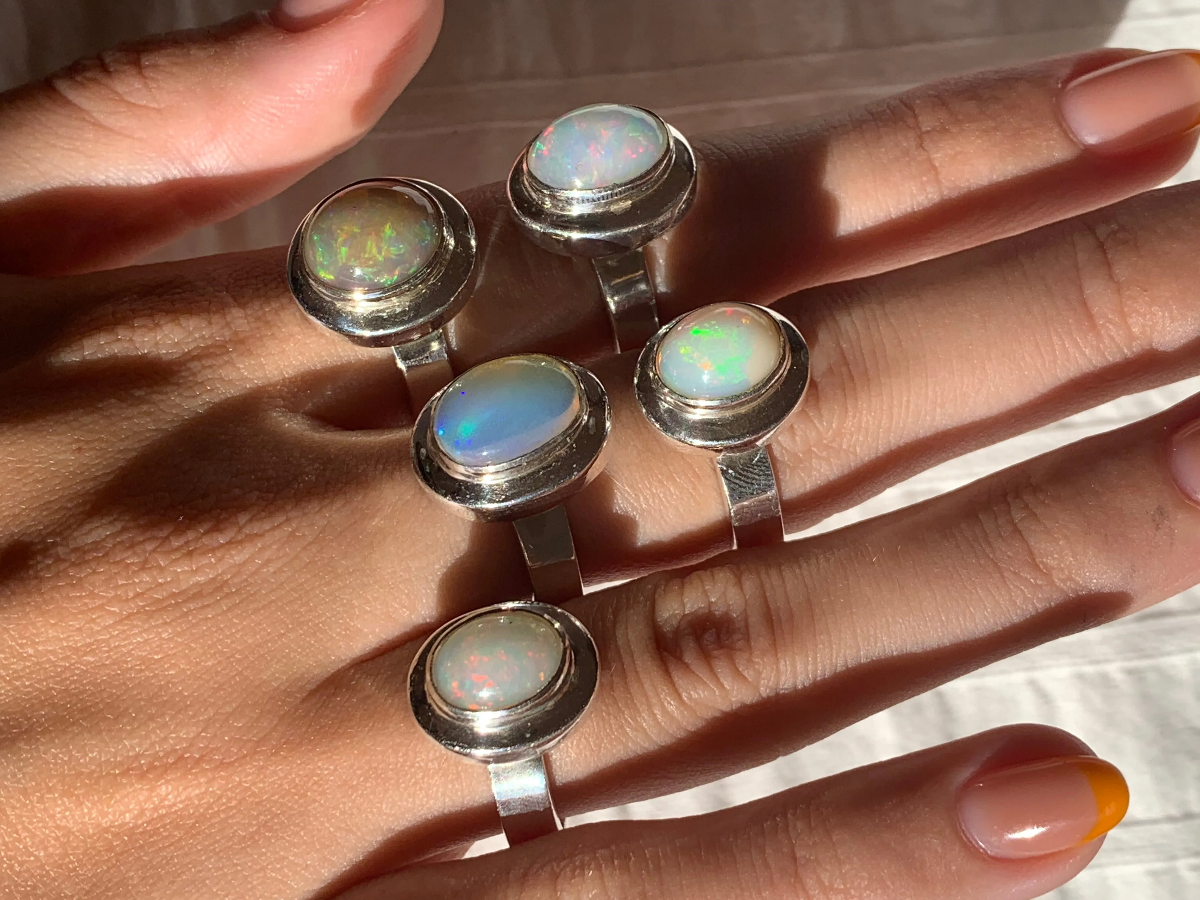 Ethiopian Welo Opal Ansley Ring - Medium Oval