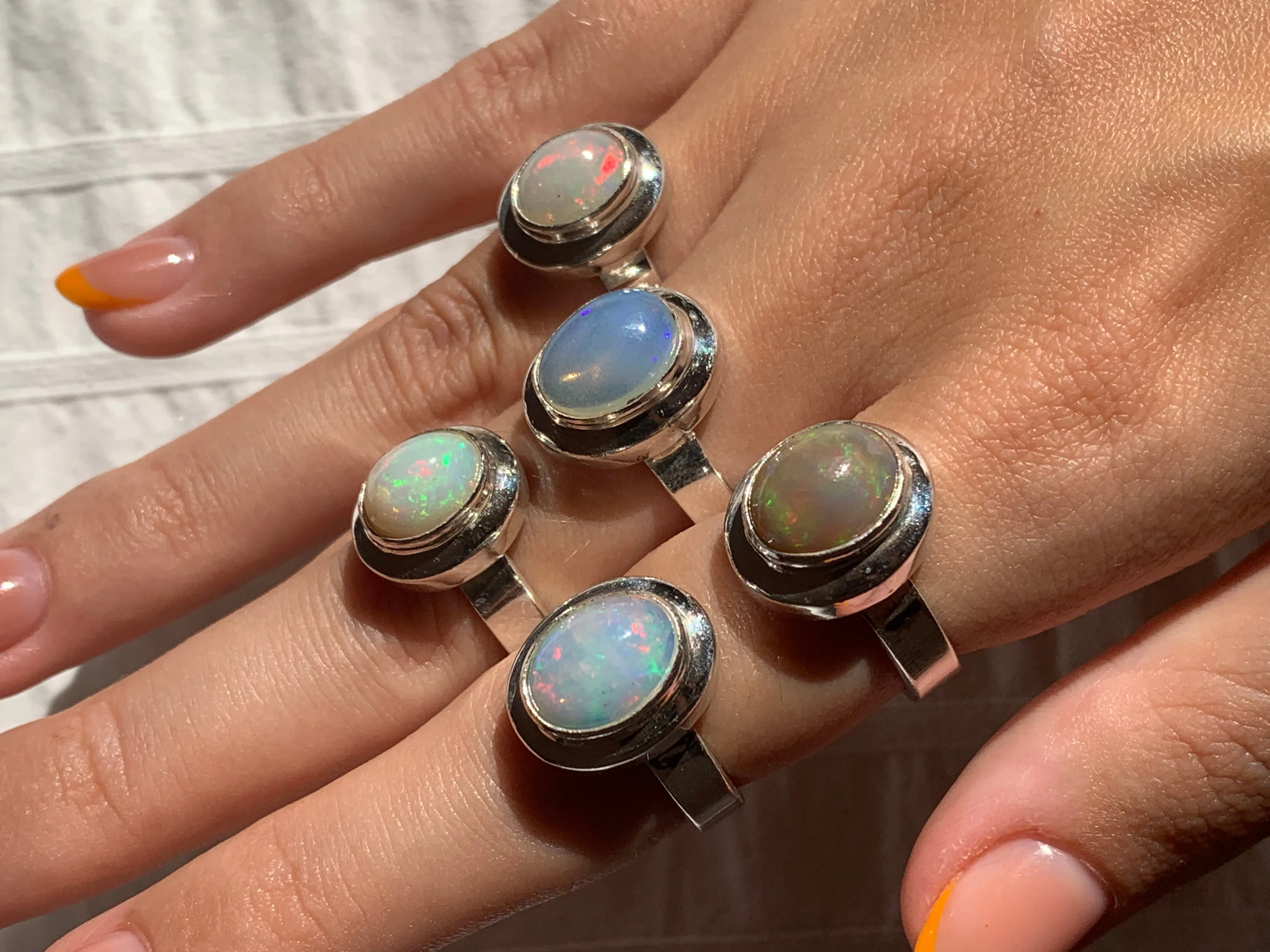 Ethiopian Welo Opal Ansley Ring - Medium Oval