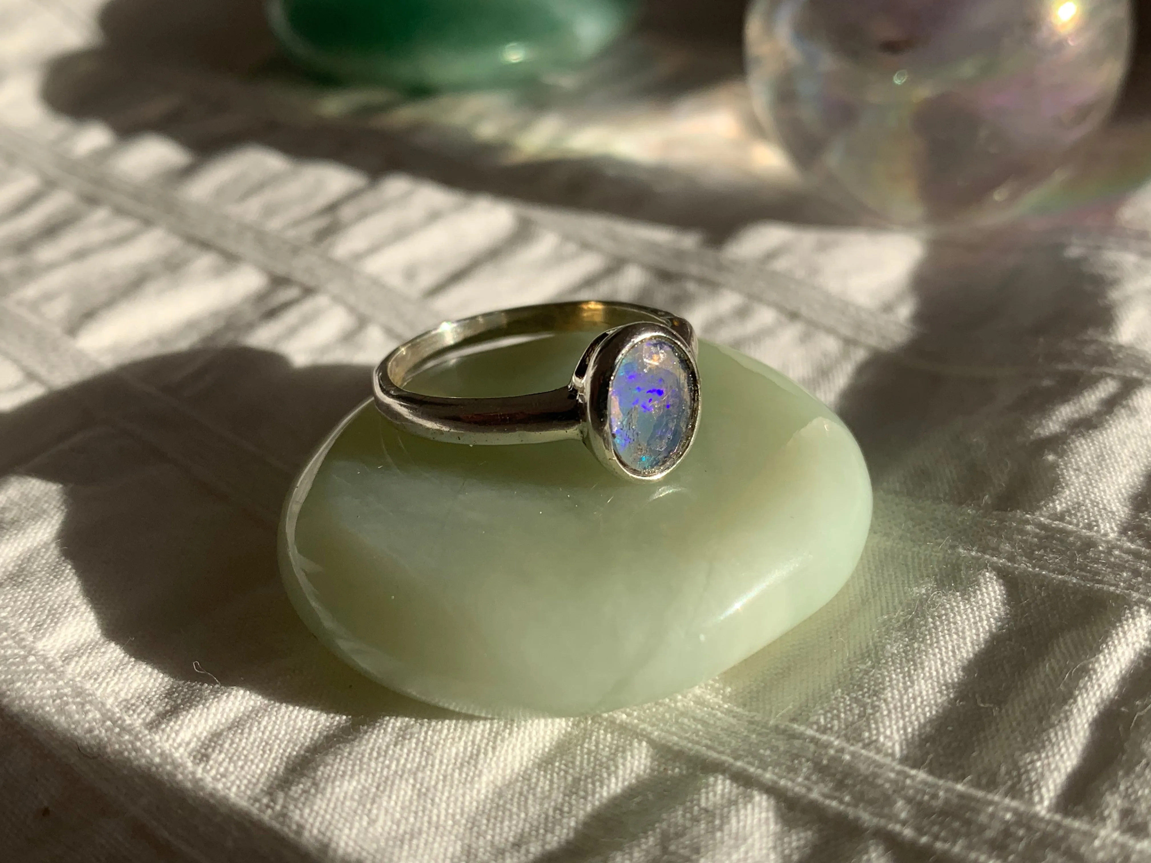 Ethiopian Welo Opal Naevia Ring - XSmall Oval (US 6.5 & 7.5)