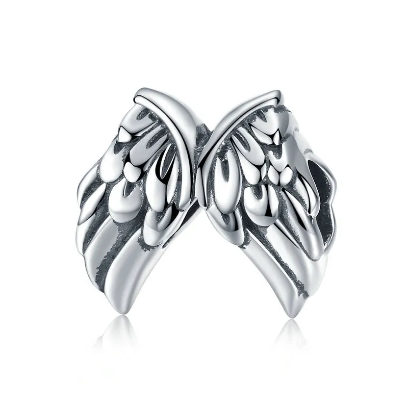 Feather Angel Wings Charm 925 Sterling Silver