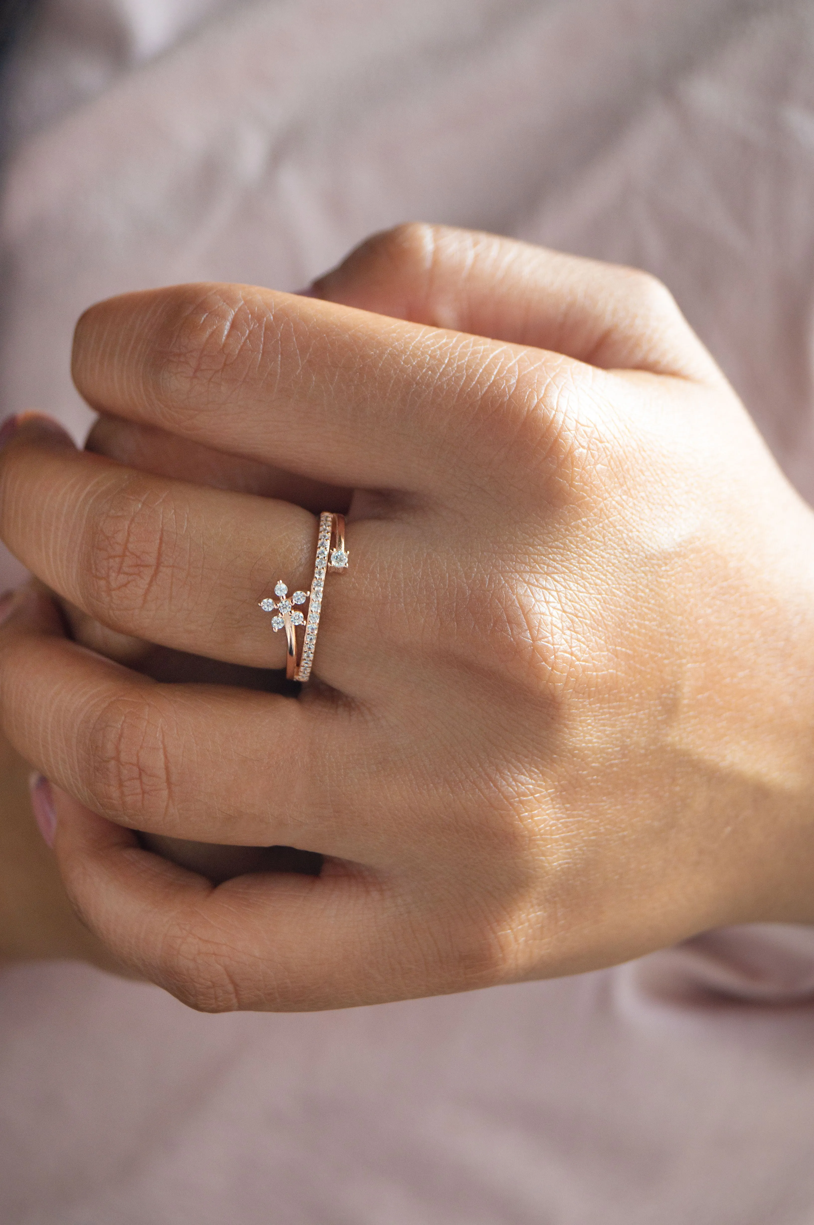 Floral Bloom Sterling Silver Ring