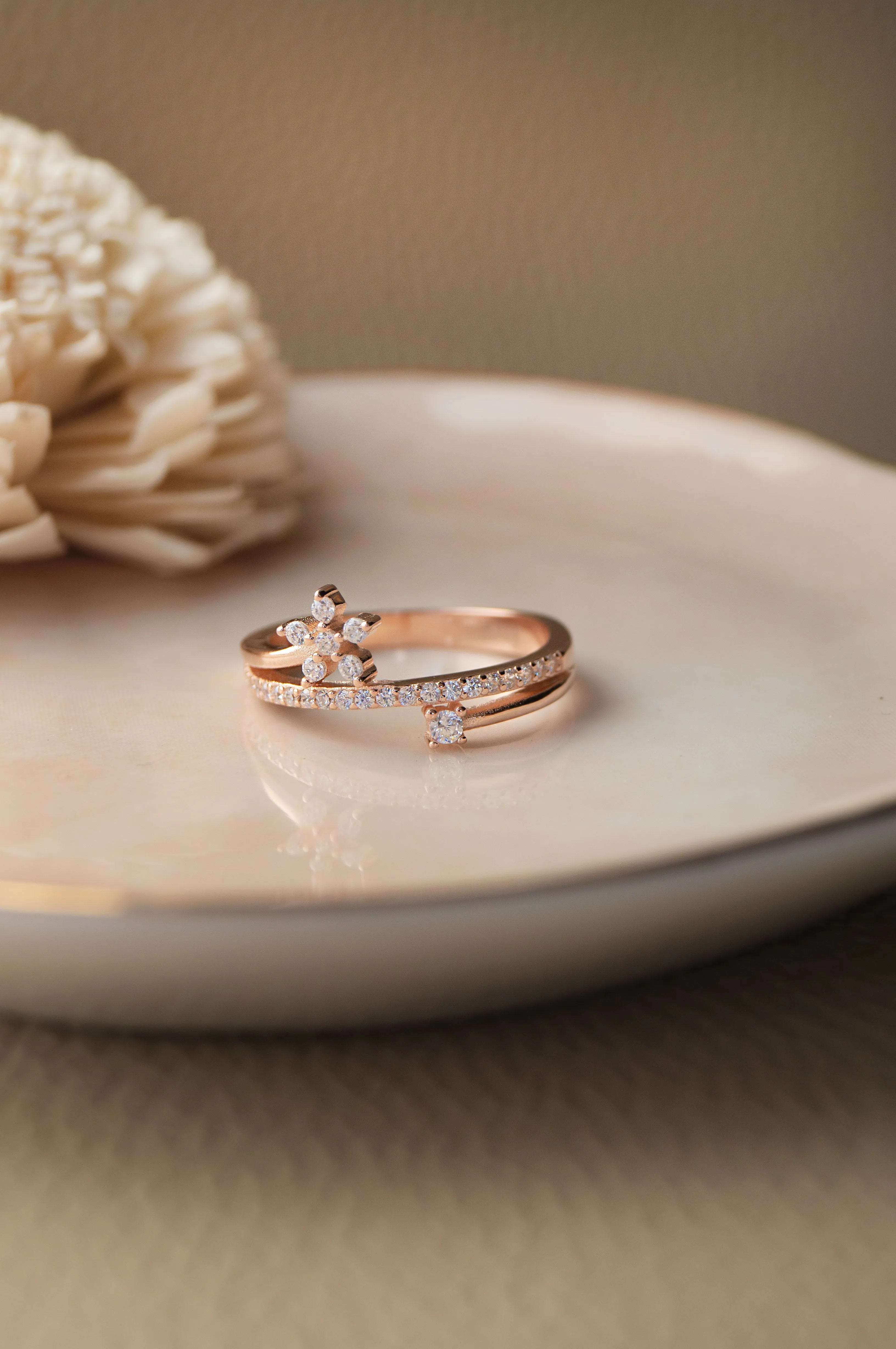 Floral Bloom Sterling Silver Ring