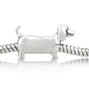 Friendly Dachshund Charm 925 Sterling Silver