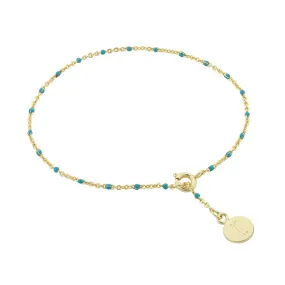 Heather Gold Aqua Bracelet