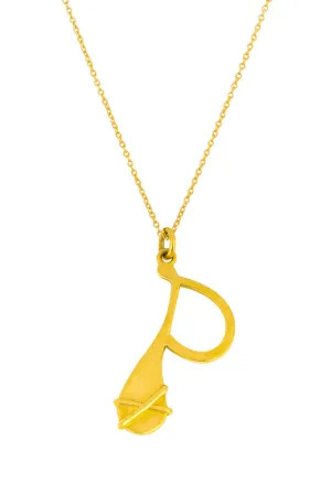 Heirloom 'P' Alpha Charm Necklace