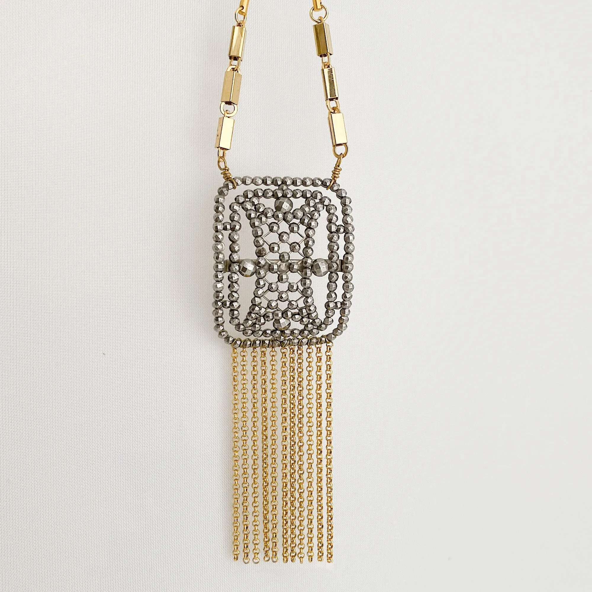 HENDRICK cut steel buckle necklace from Paris