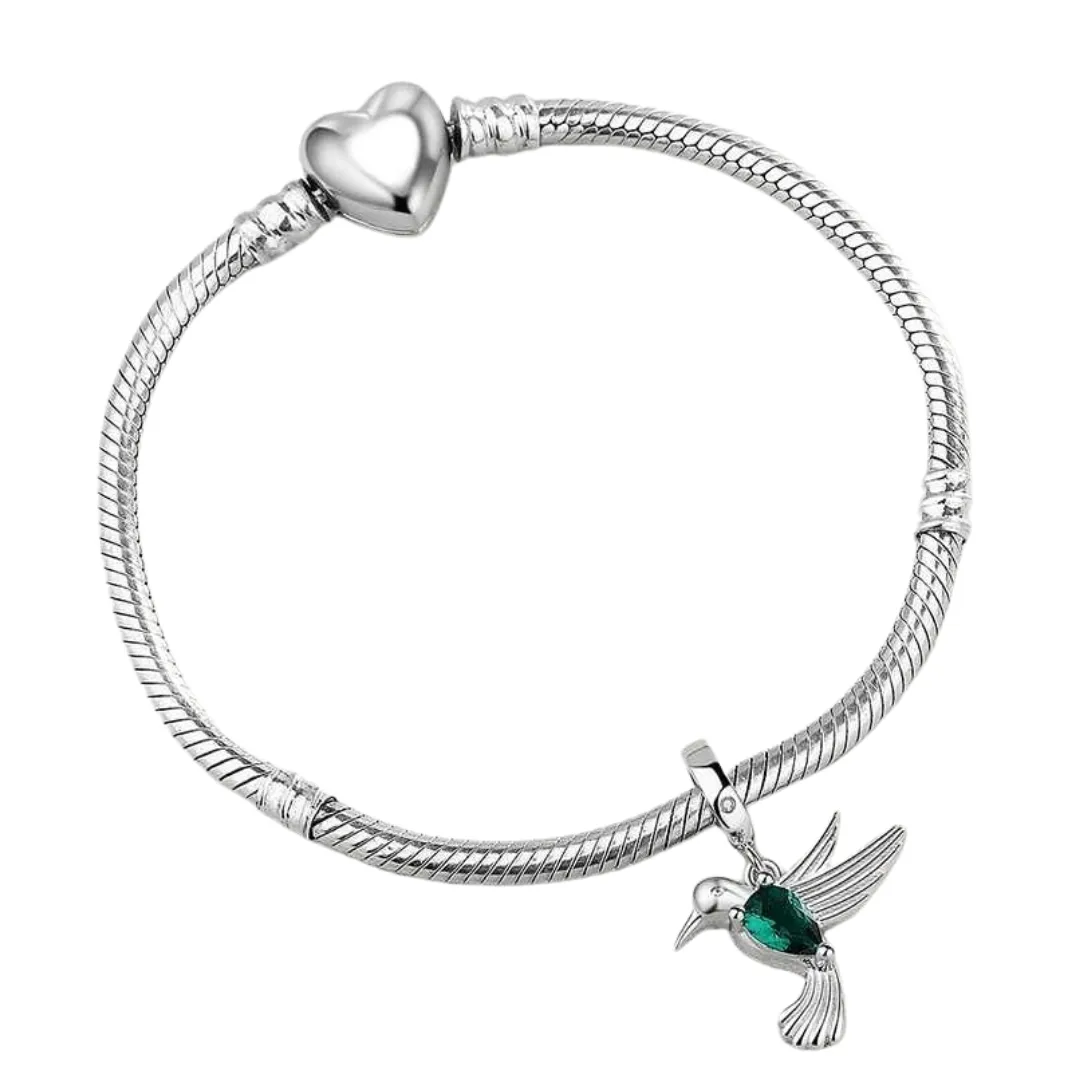 Hummingbird Charm 925 Sterling Silver