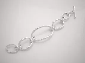 Iron Clay Silver Oval Link Bracelet