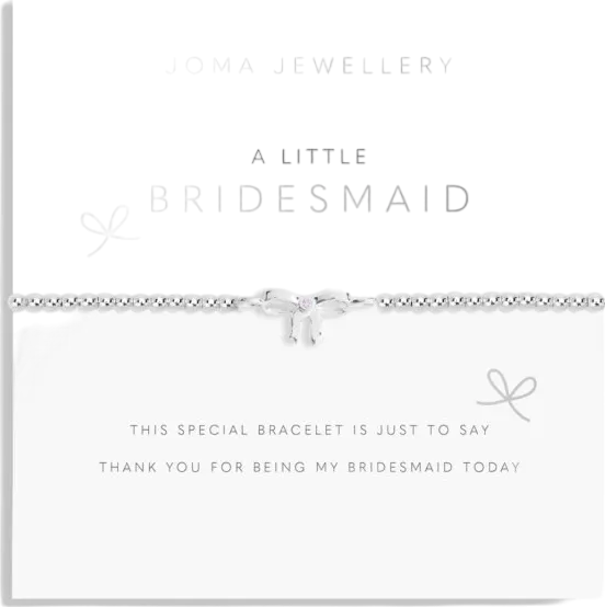 Joma Jewellery Silver Children's A Little 'Bridesmaid' Bracelet One Size