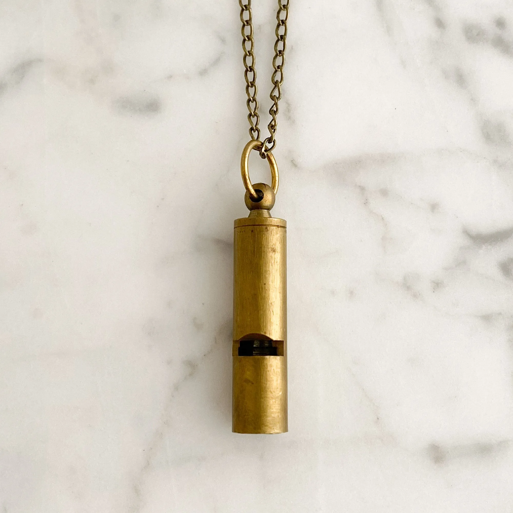 KELICIA brass whistle necklace