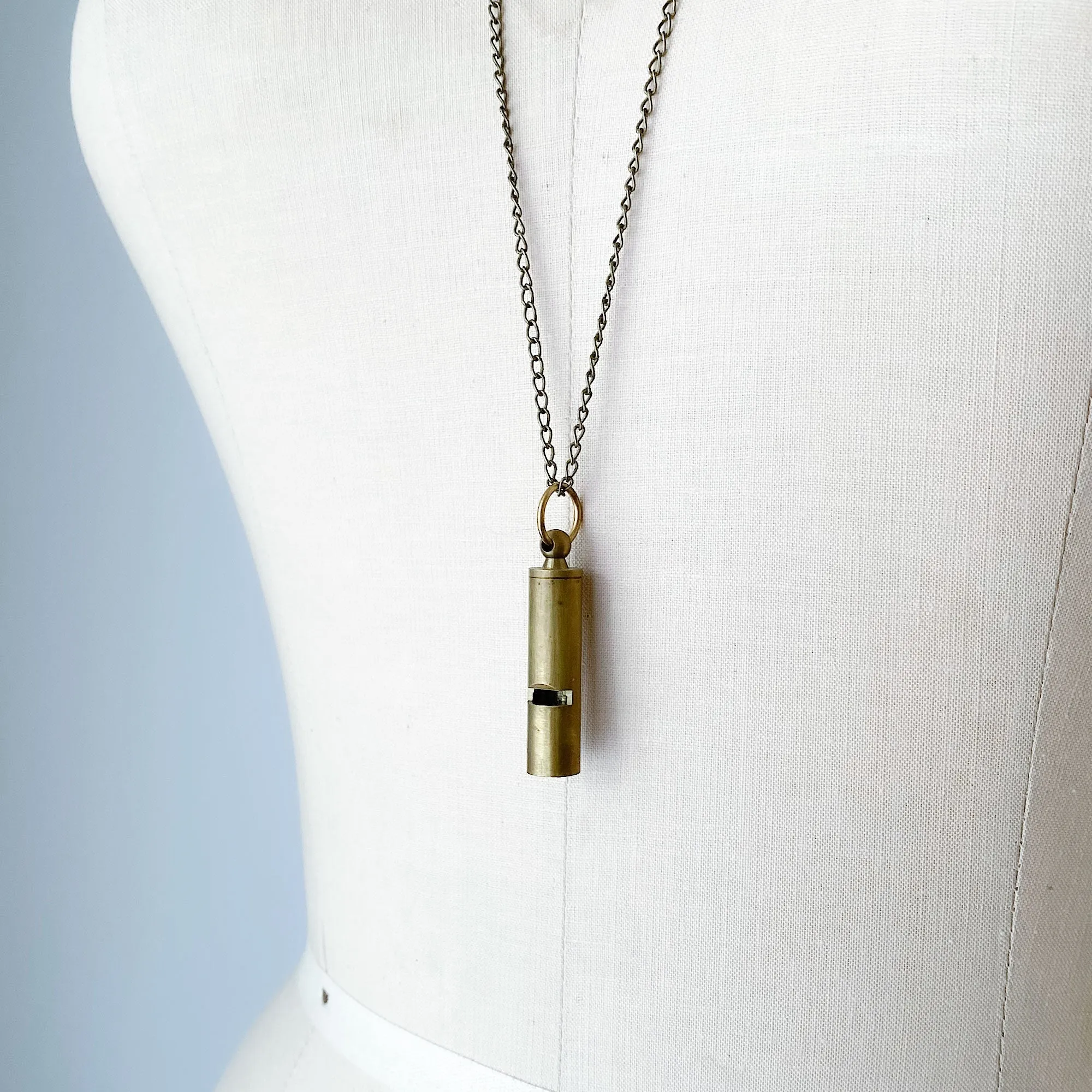 KELICIA brass whistle necklace