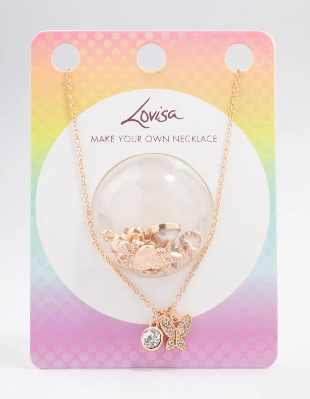 Kids Rose Gold Make Your Own DIY Charm Necklace