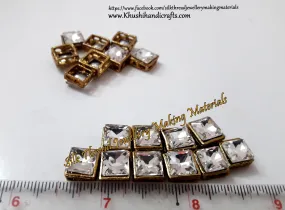 Kundan stones /Kundans - Square Shaped for Embroidery and Traditional Jewellery