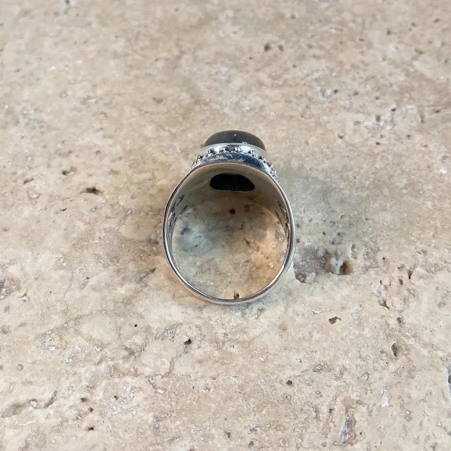 Labradorite Oval Gemstone Ring - Jali