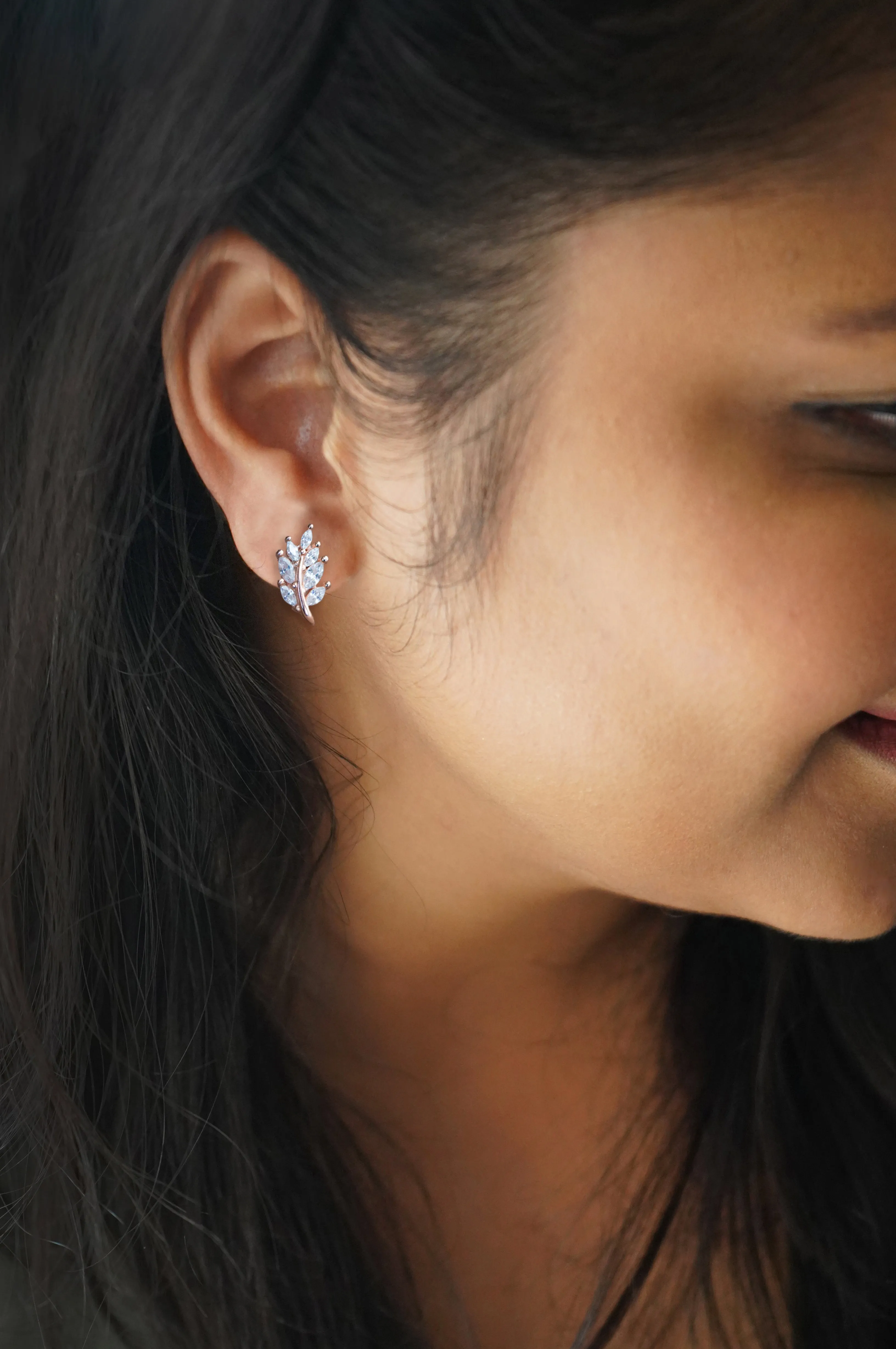 Leaf Trail Sterling Silver Earrings