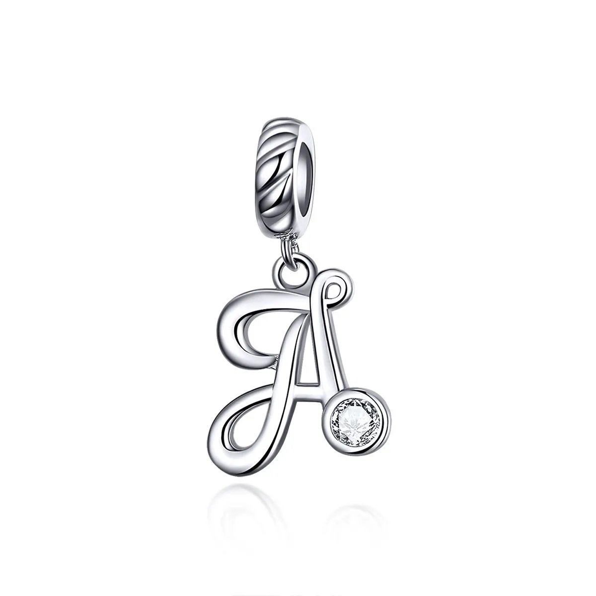 Letters Collection Initial Letter A-Z 925 Sterling Silver Charms for Bracelet