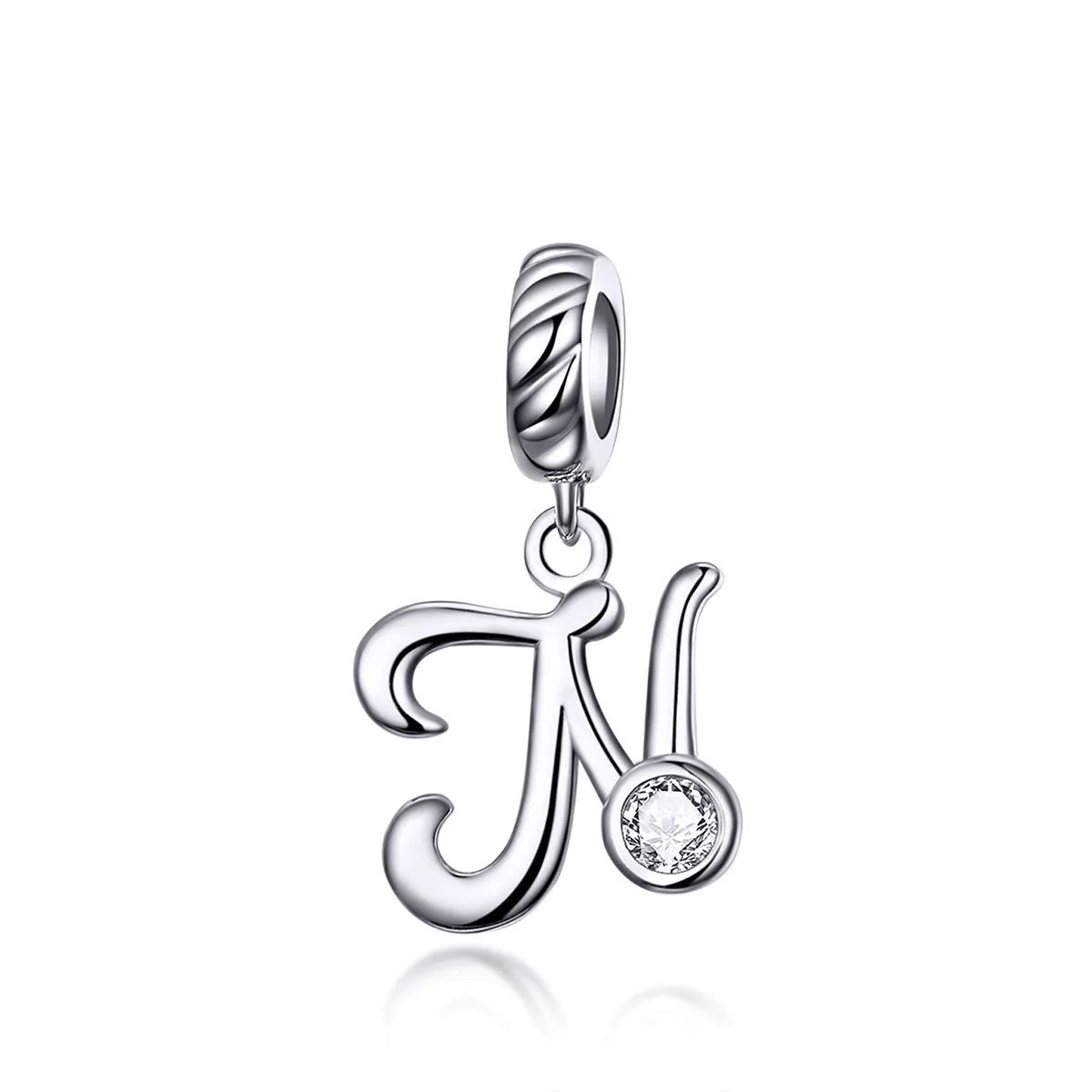 Letters Collection Initial Letter A-Z 925 Sterling Silver Charms for Bracelet