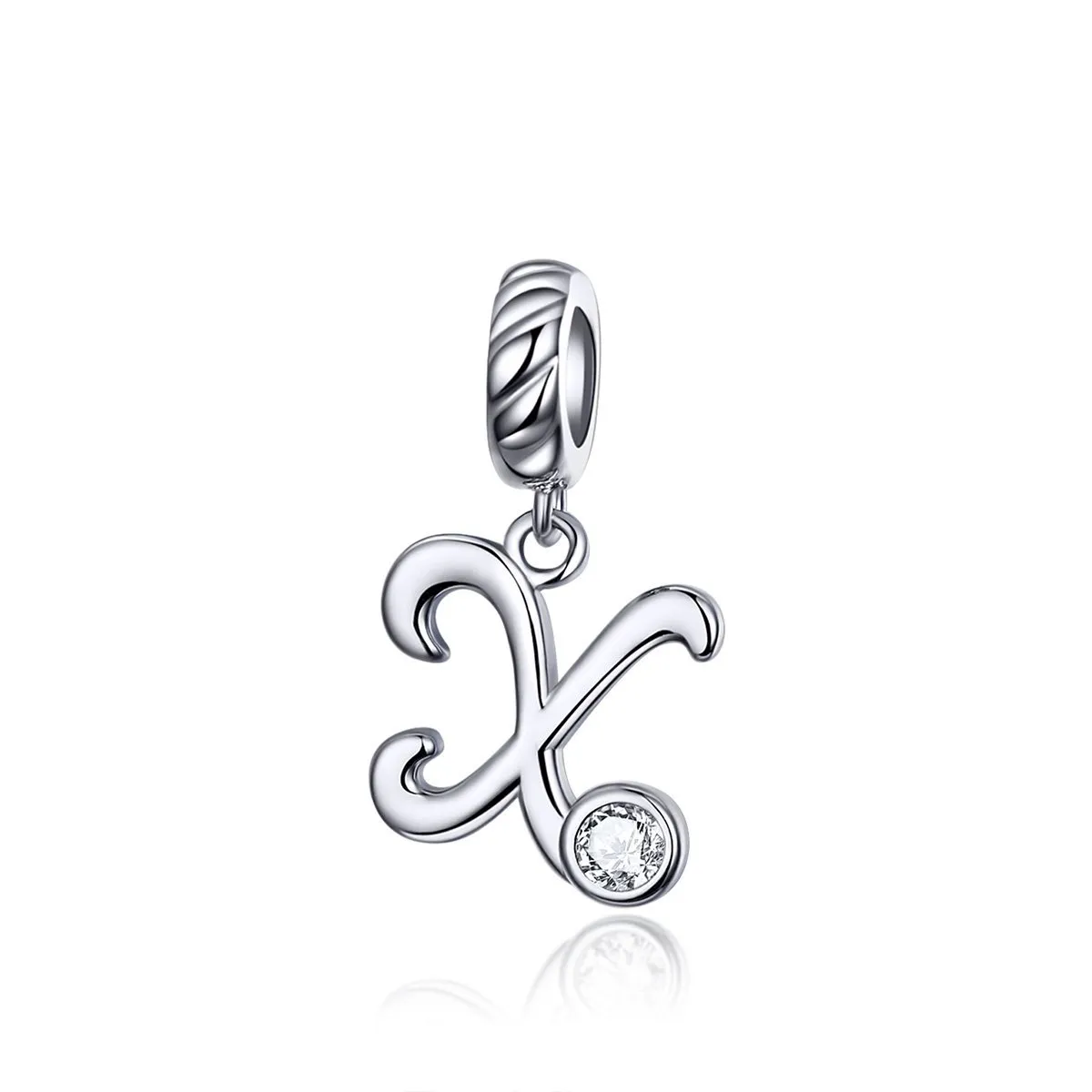 Letters Collection Initial Letter A-Z 925 Sterling Silver Charms for Bracelet