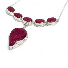 Luxe Ruby Quartz Gemstone Necklace