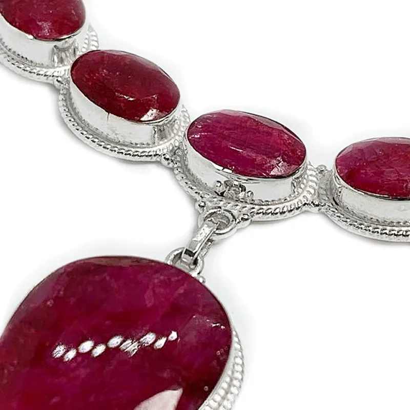 Luxe Ruby Quartz Gemstone Necklace