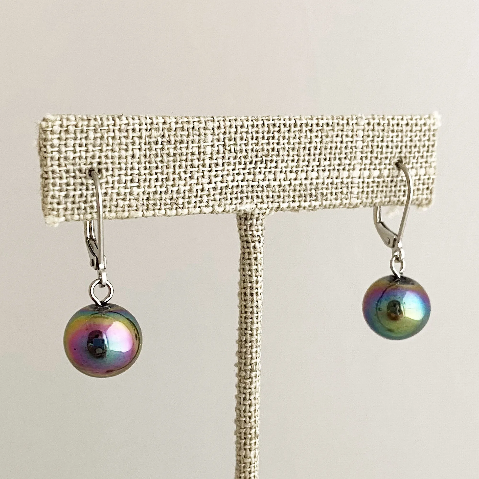 MEG vintage electroplated bead earrings