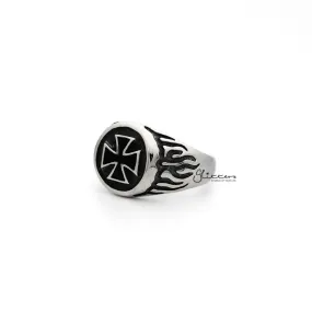 Men's Stainless Steel Circle Cross Casting Rings