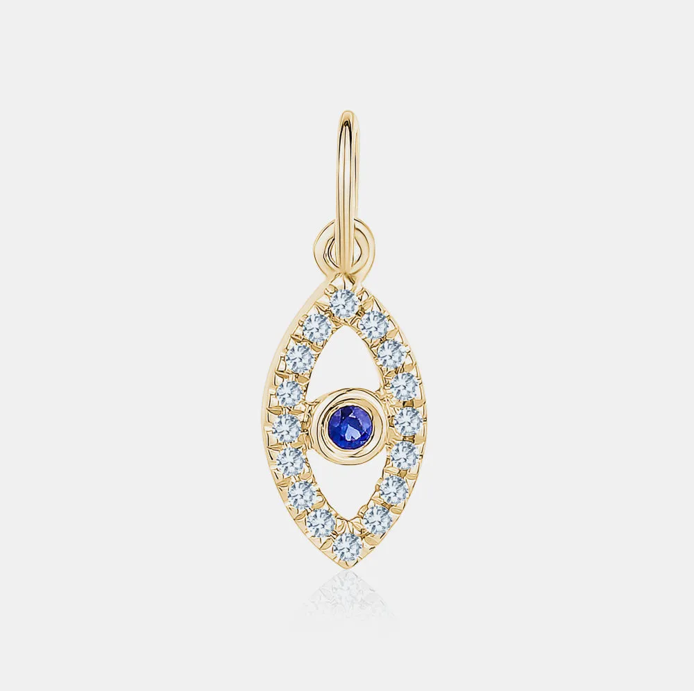 Mini Diamond Evil Eye Charm