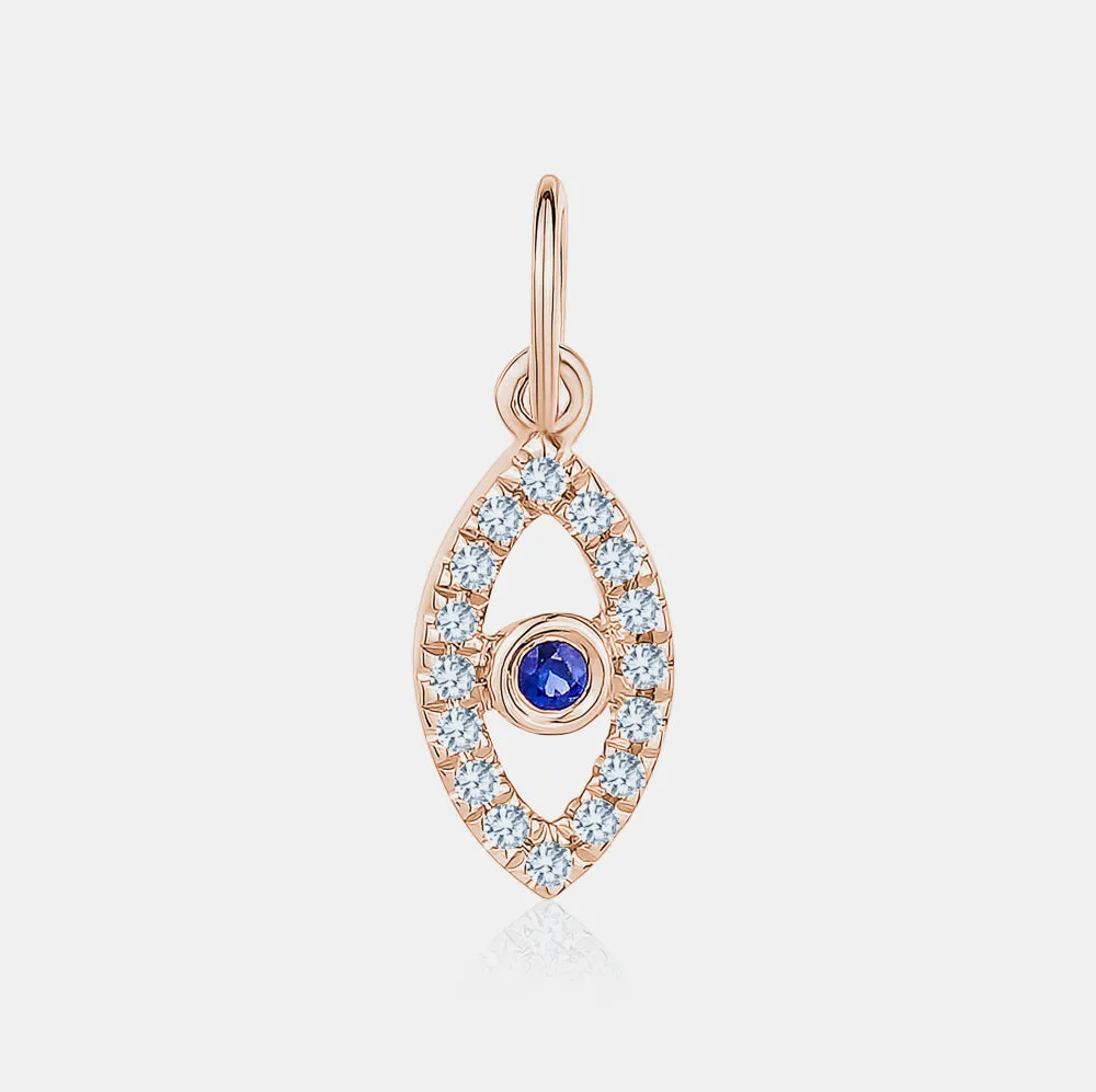 Mini Diamond Evil Eye Charm