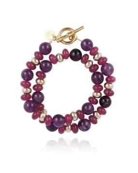 NICOLE Bracelet | Pink & Purple