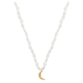 Pearl & Moon Necklace