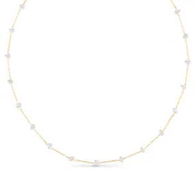 Pearl Stationed Chain Necklace