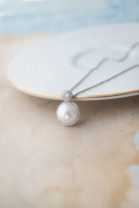 Pearl With A Bling Sterling Silver Pendant