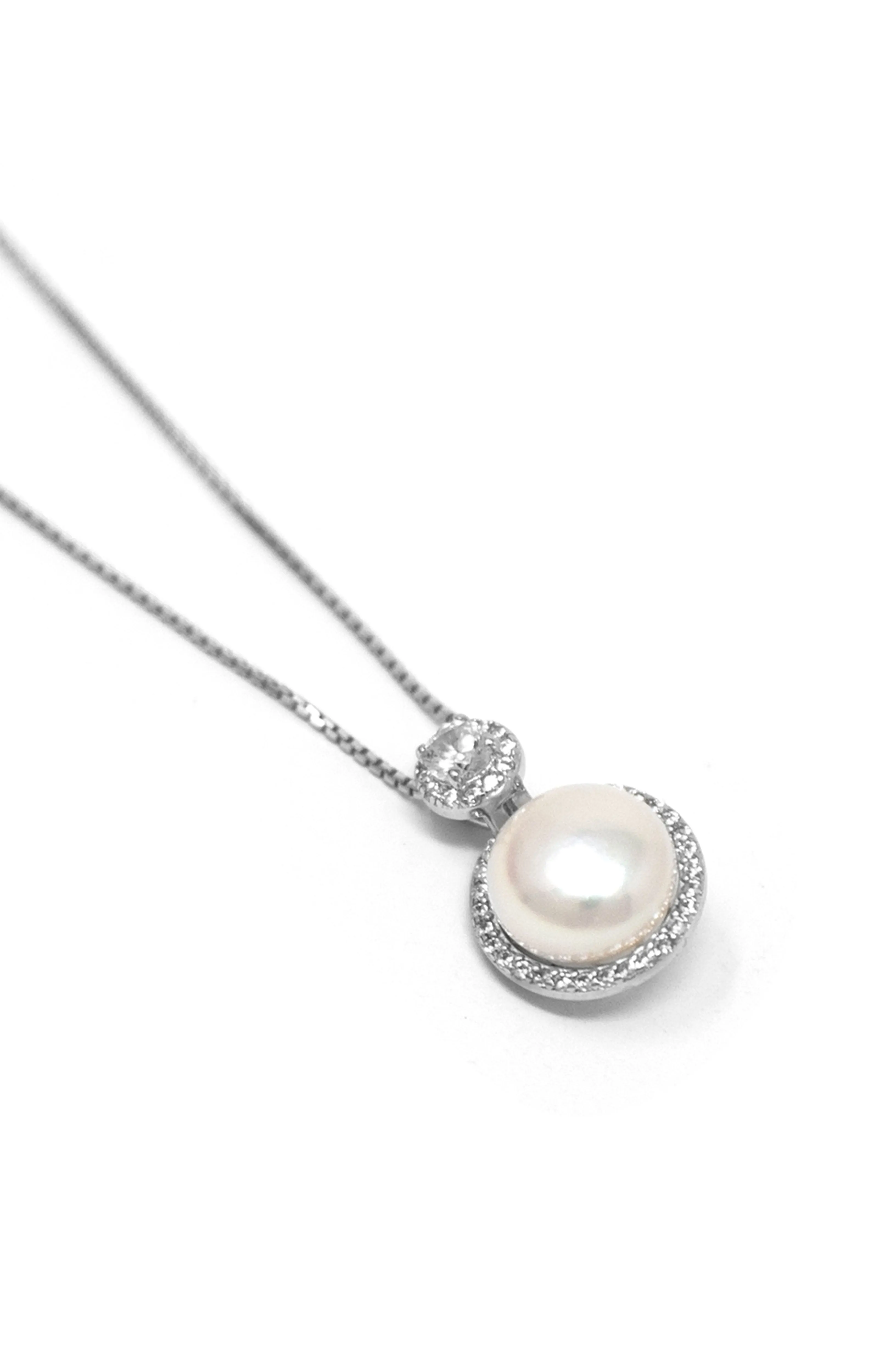 Pearl With A Bling Sterling Silver Pendant