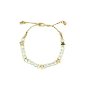 Pearls and Stars Adjustable Bracelet