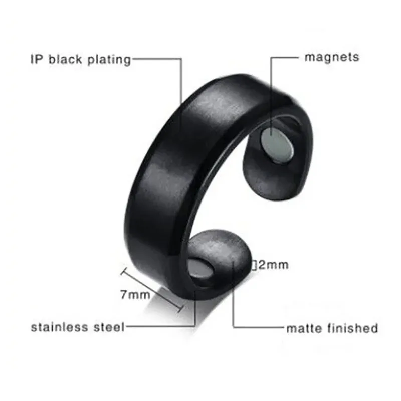 Personality Opening Magnetic Therapy Ring For Men Women Slimming Weight Lose Rings Energy Lymphatic Drainage Magnet Finger Ring X6305182