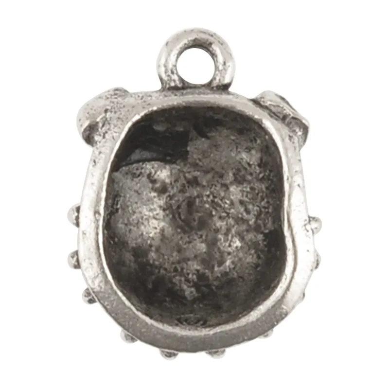 Pewter-17x13mm Bulldog Charm-Antique Silver-Quantity 1