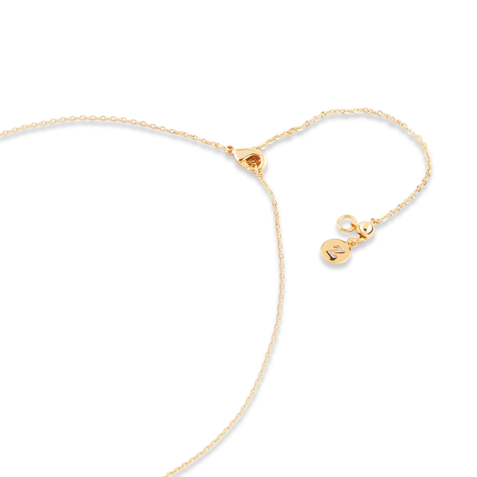 Real Gold-Plated Z Pearl Y-Chain Necklace