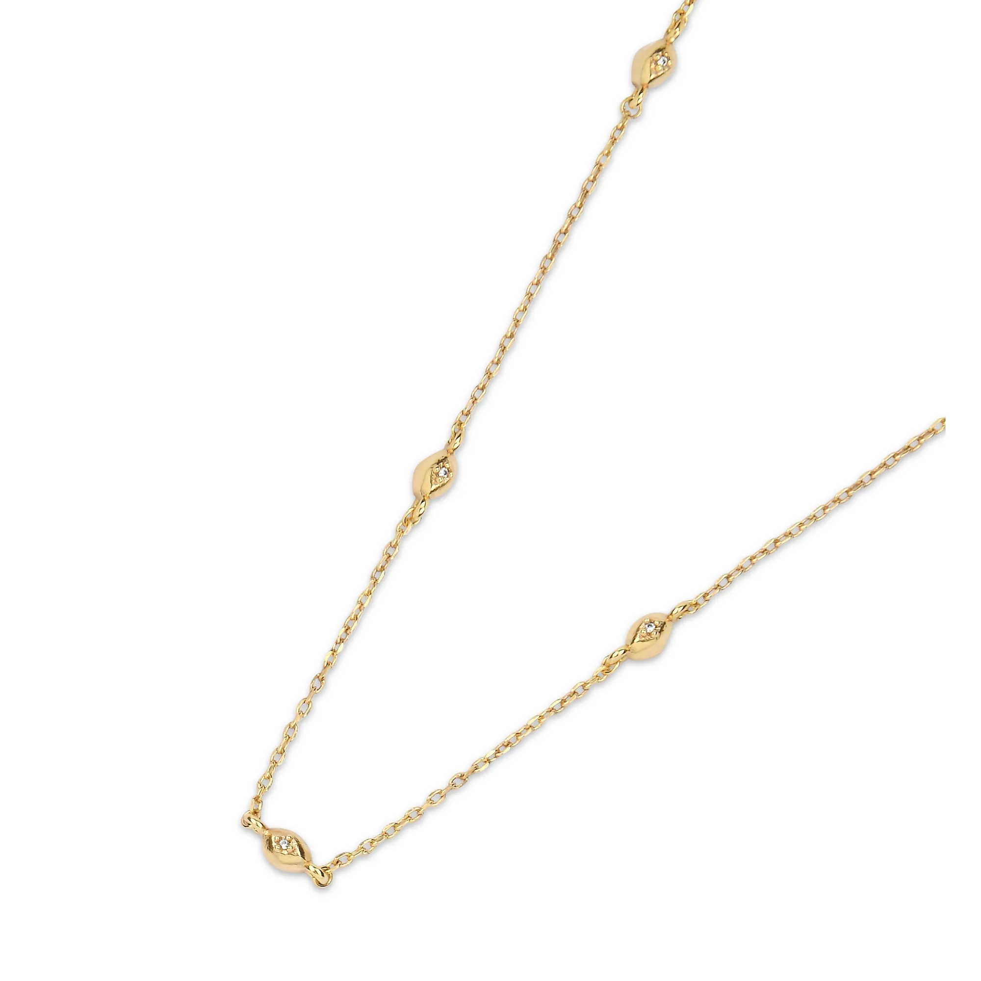 Real Gold Plated Z Sparkle Aventurine Necklace