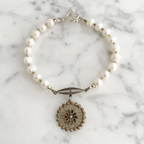 RICHELLE sterling freshwater pearl bracelet