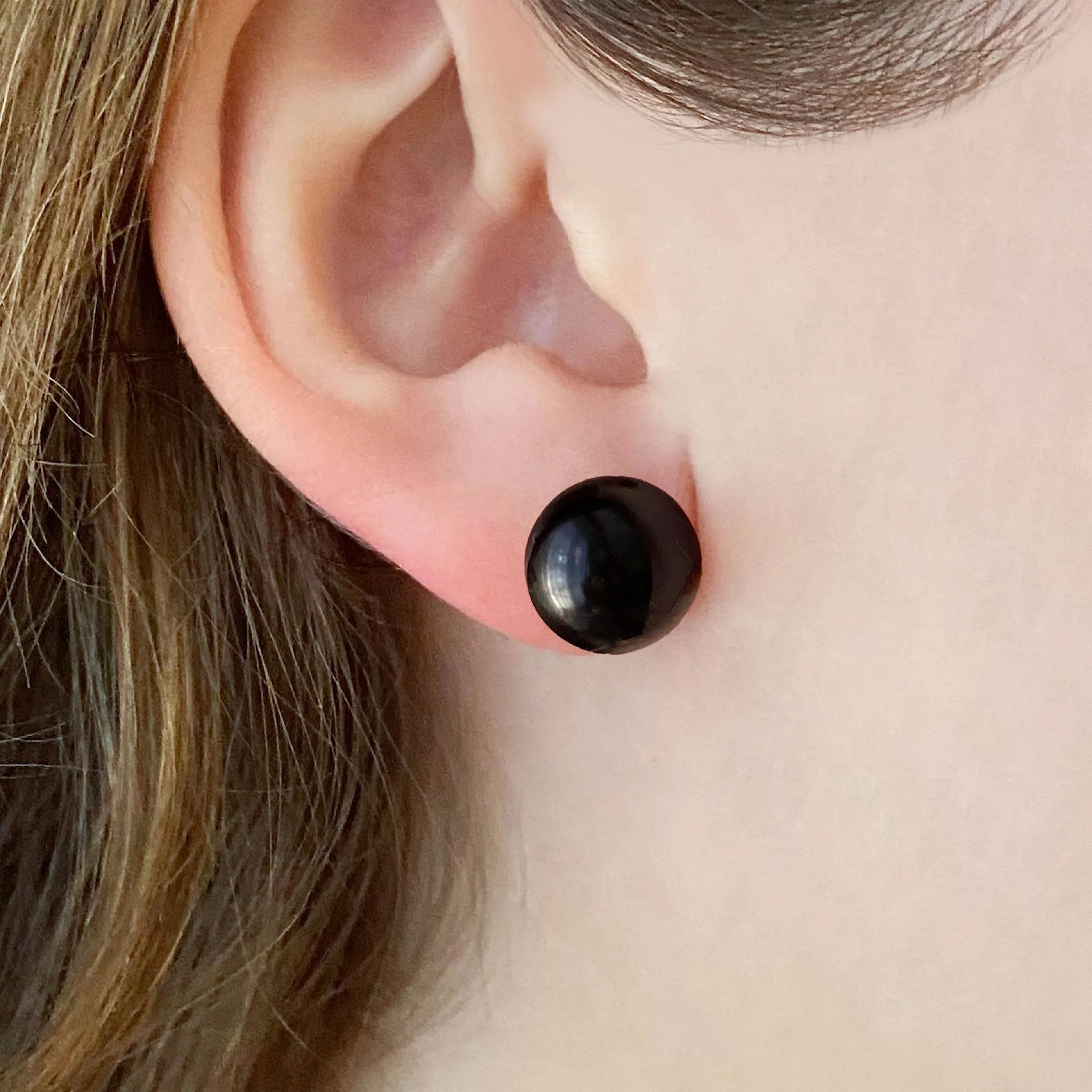 RONA black onyx studs